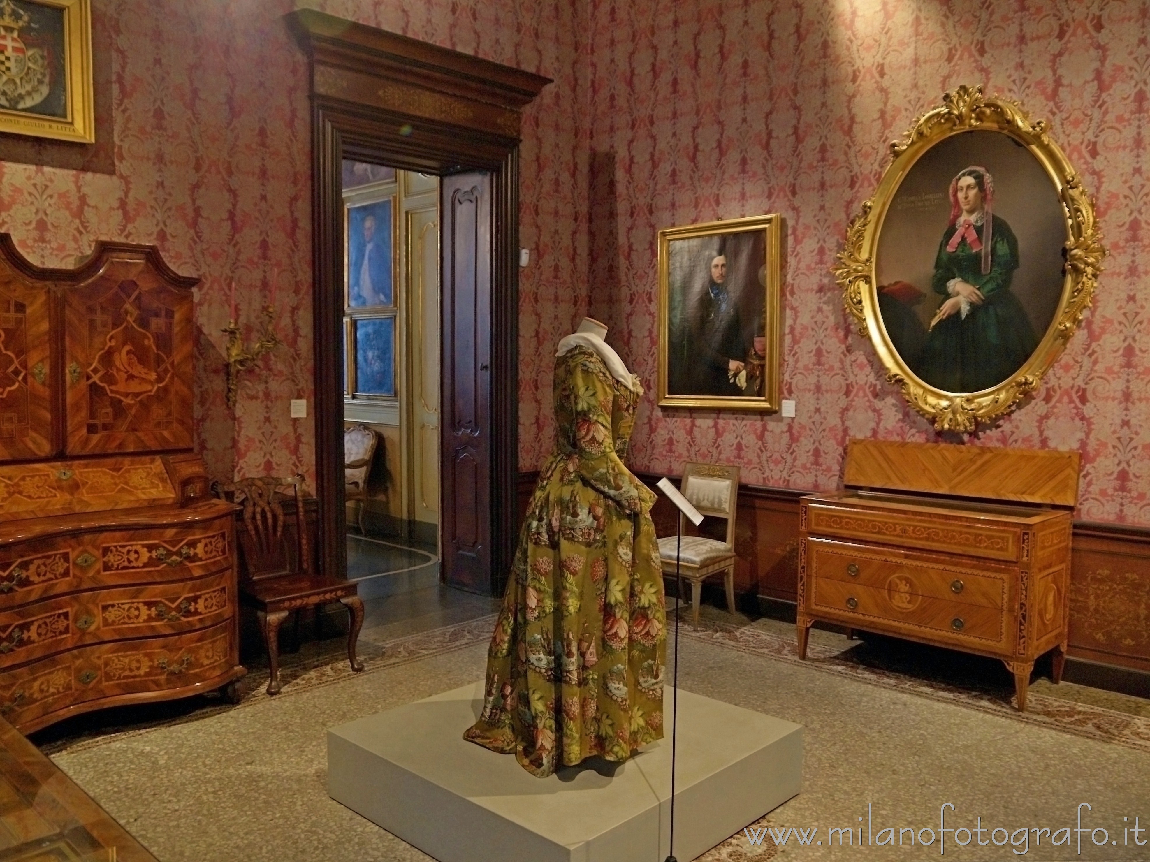 Milan (Italy) - Red Room in Morando Palace